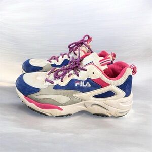 FILA Ray Tracer Pink & Blue Retro Chunky Sneakers